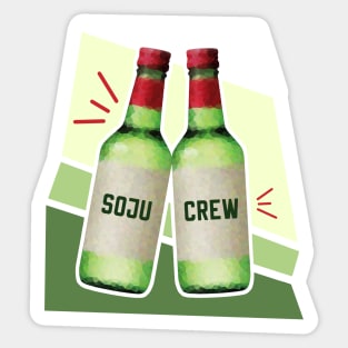 Soju Crew Friends Squad Fam Gang Korean Sticker